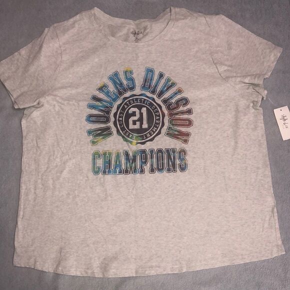 Style & Co Women’s Gray Graphic Tee - Picture 1 of 4